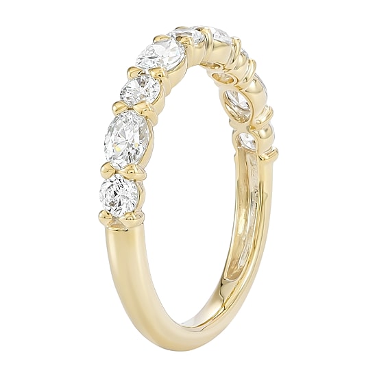 (F / Si2) Womens 1 CT. T.W. Lab Grown White Diamond 10K Gold Wedding Band