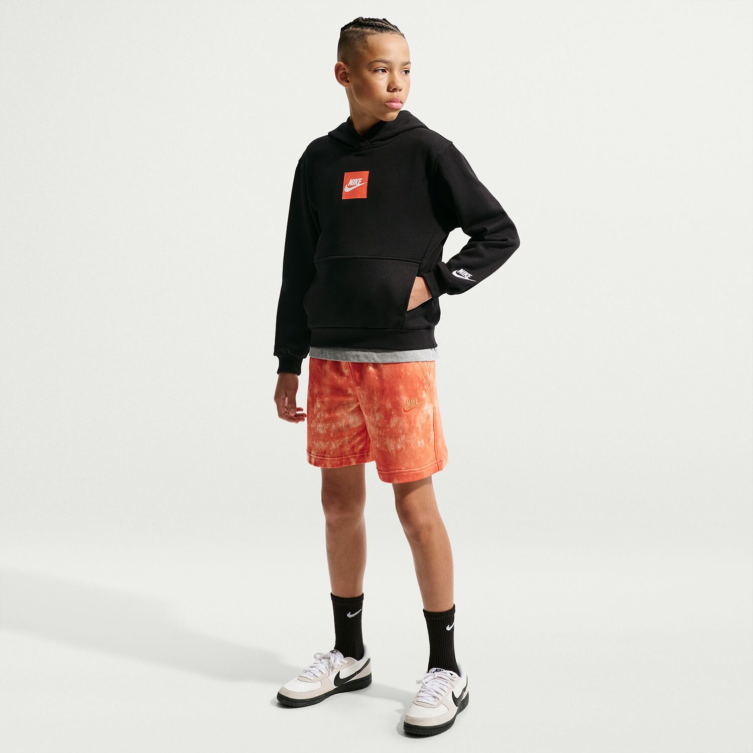 Nike Club Big Kid Unisex Long Sleeve Active Hoodie