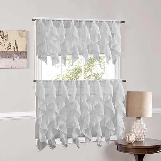 Sweet Home Collection Sheer 3-pc. Rod Pocket Curtains & Drapes Window Set