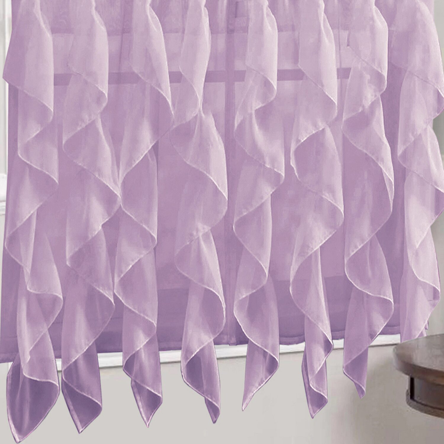 Sweet Home Collection Sheer Rod Pocket Tailored Valance
