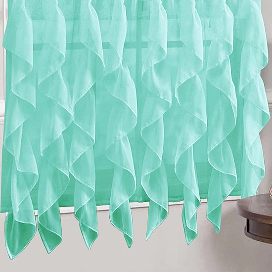 Sweet Home Collection Sheer Rod Pocket Tailored Valance