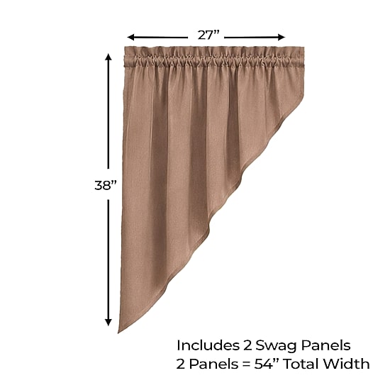 Sweet Home Collection Ripcord Rod Pocket Swag Valance