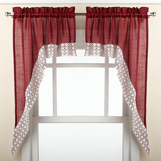 Sweet Home Collection Salem Rod Pocket Tailored Valance
