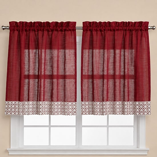 Sweet Home Collection Salem 2-pc. Rod Pocket Window Tier