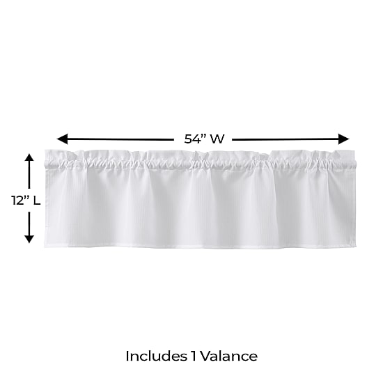 Sweet Home Collection Ripcord Rod Pocket Tailored Valance