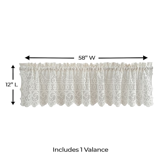 Sweet Home Collection Hopewell Rod Pocket Tailored Valance