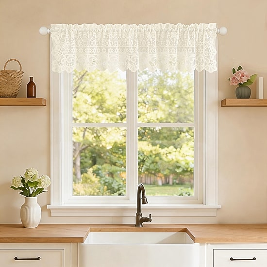 Sweet Home Collection Hopewell Rod Pocket Tailored Valance