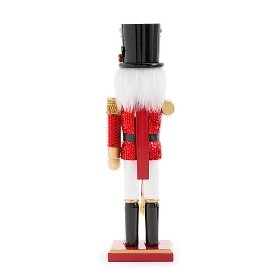 North Pole Trading Co. 12" Trumpet Wood Christmas Nutcracker