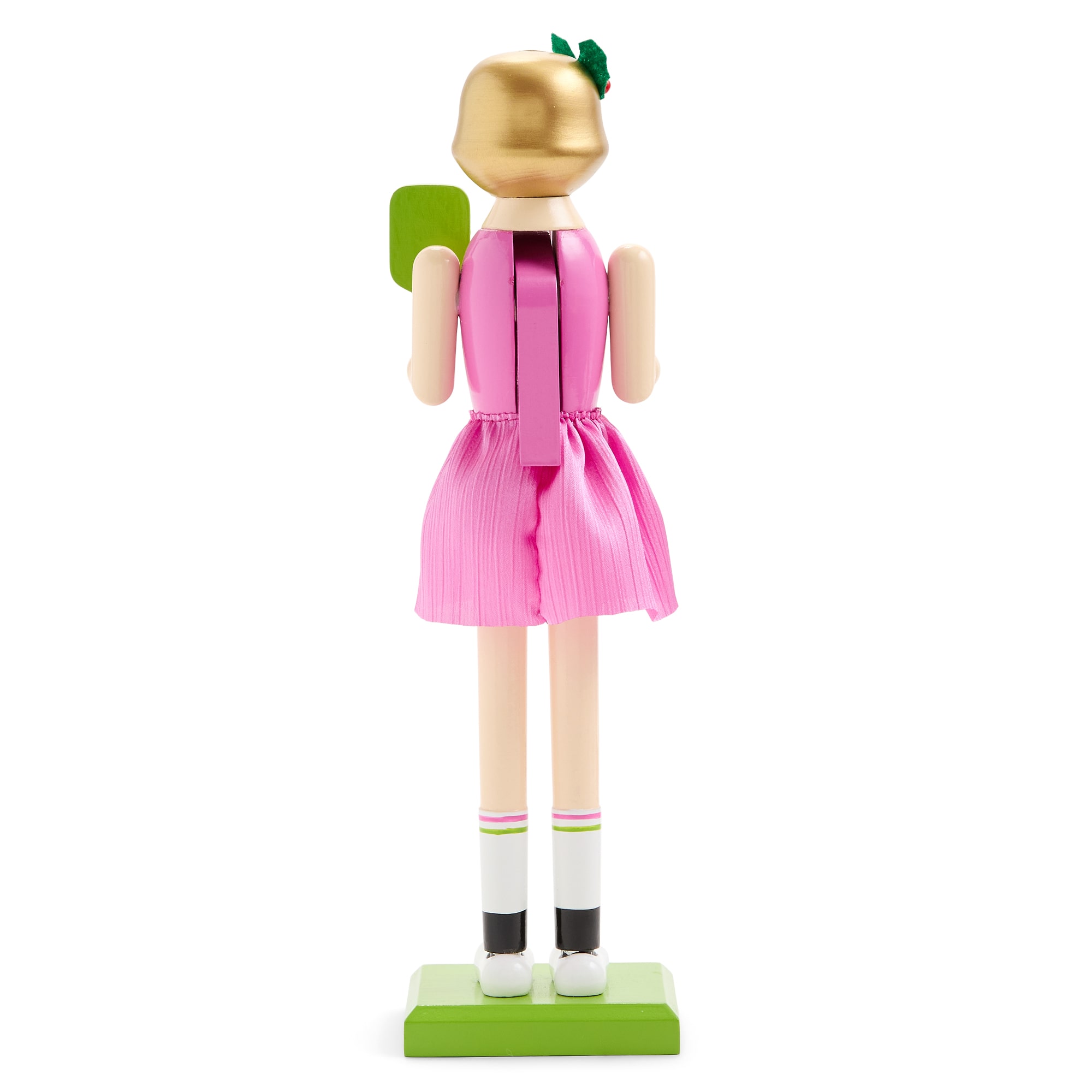 North Pole Trading Co. 12" Pickleball Girl Wood Christmas Nutcracker
