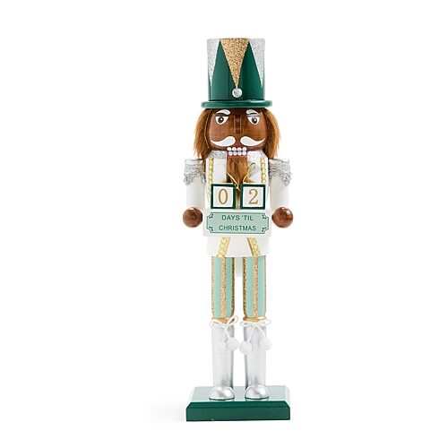 North Pole Trading Co . Wood Christmas Nutcracker In Green