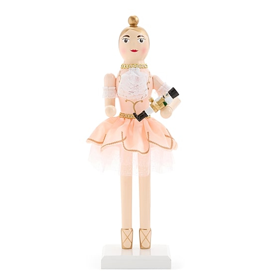 North Pole Trading Co. 12" Ballerina Wood Christmas Nutcracker