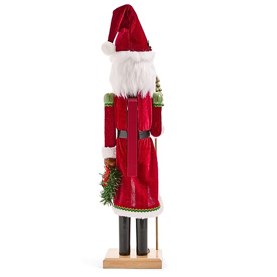 North Pole Trading Co. African American 20" Traditional Santa Wood Christmas Nutcracker