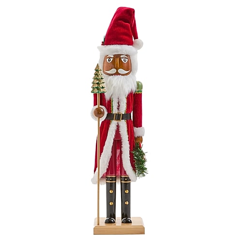 North Pole Trading Co . Wood Christmas Nutcracker In Red