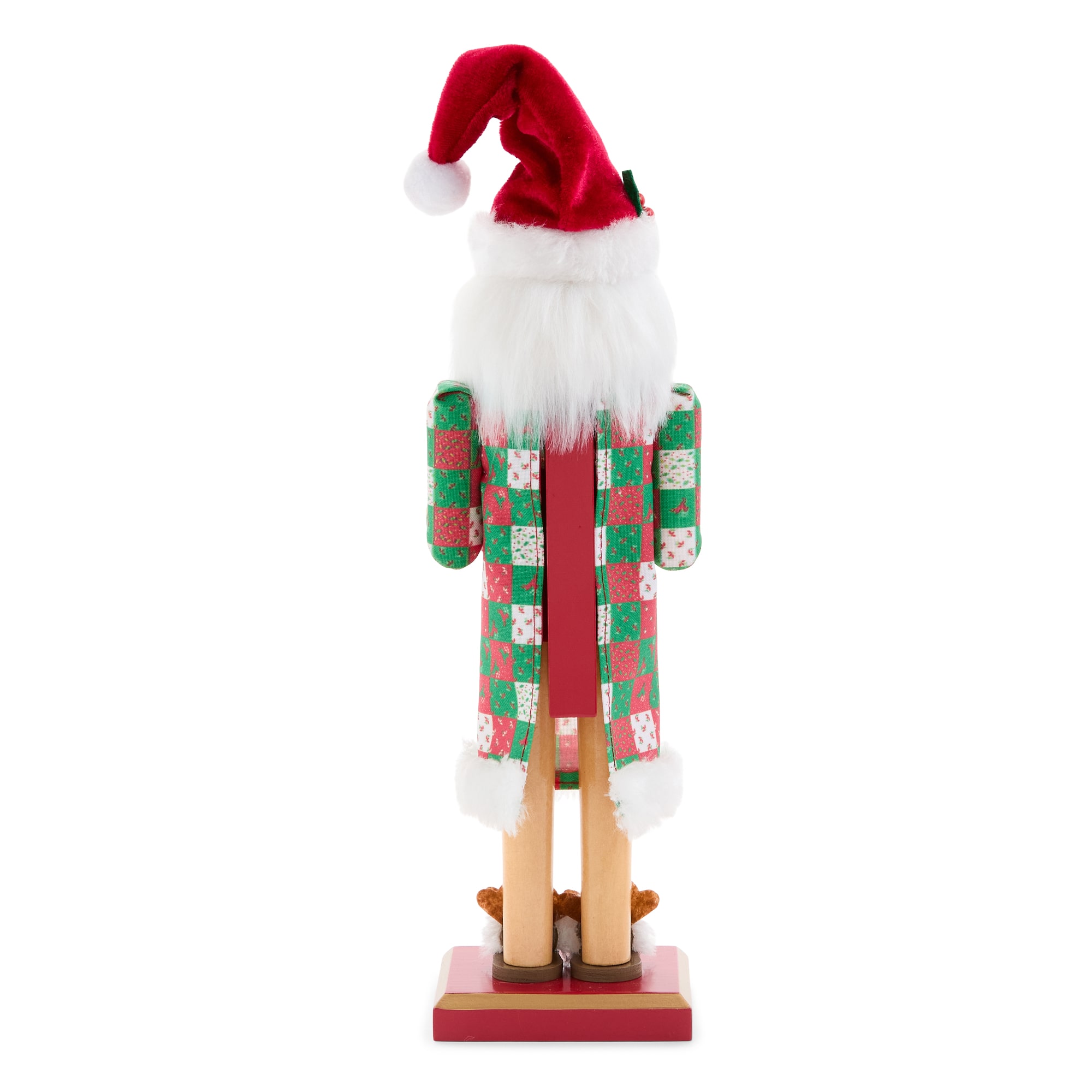 North Pole Trading Co. 12" Santa Pjs Wood Christmas Nutcracker