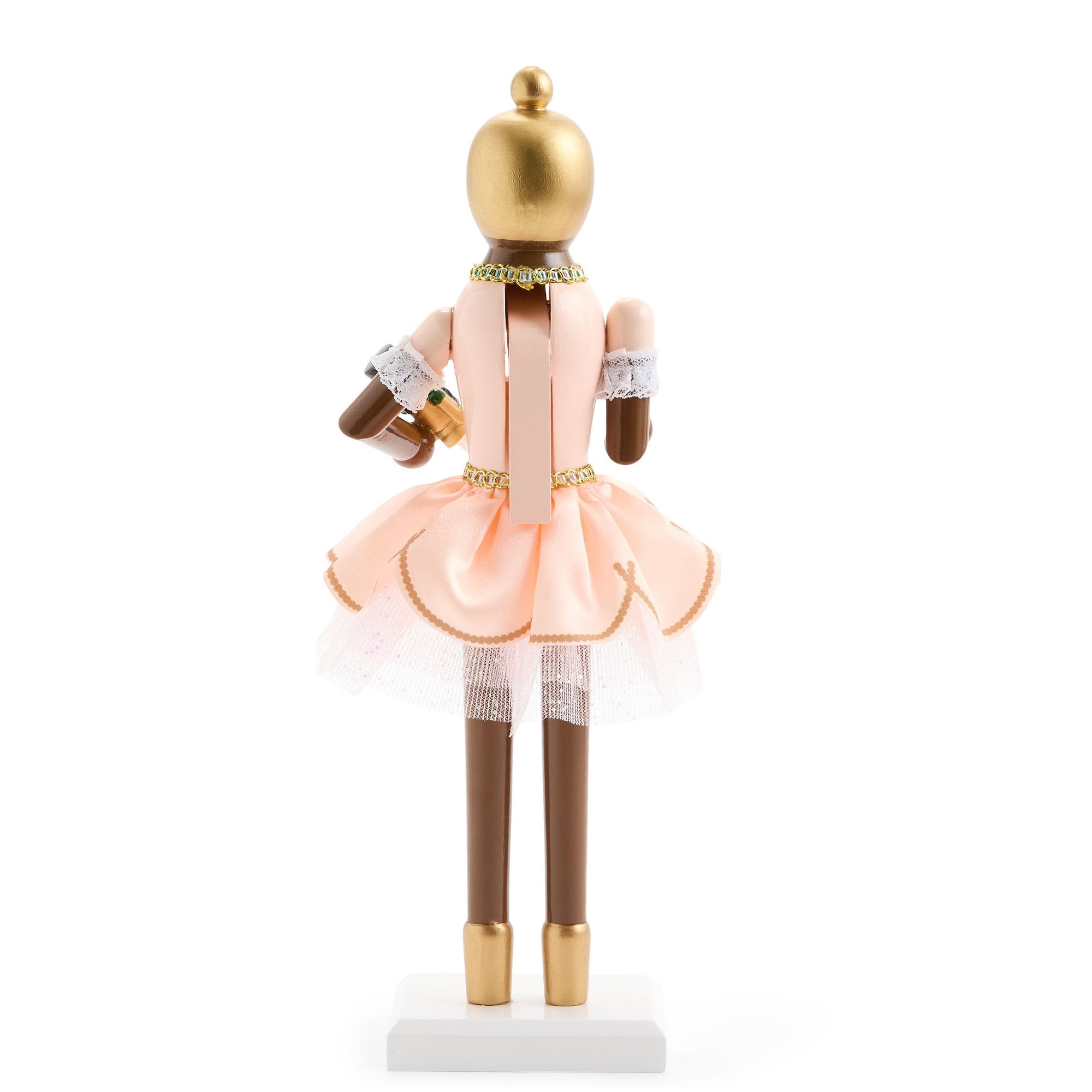 North Pole Trading Co. African American 12" Ballerina Wood Christmas Nutcracker