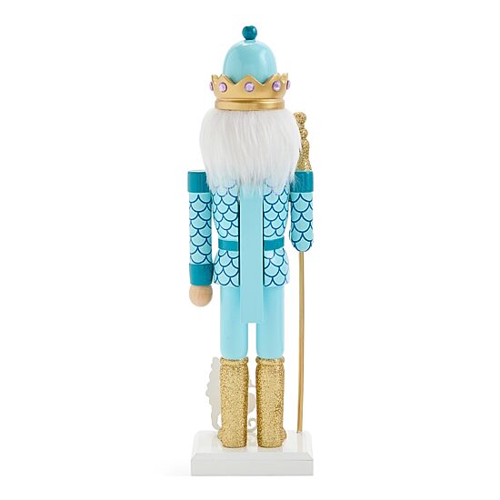 North Pole Trading Co. 12" Seahorse Wood Christmas Nutcracker