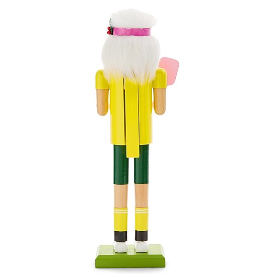 North Pole Trading Co. 12" Pickleball Man Wood Christmas Nutcracker