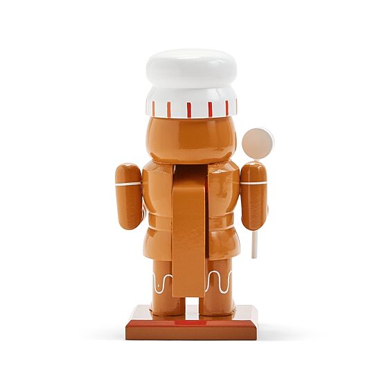 North Pole Trading Co. 7" Gingerbread Wood Christmas Nutcracker