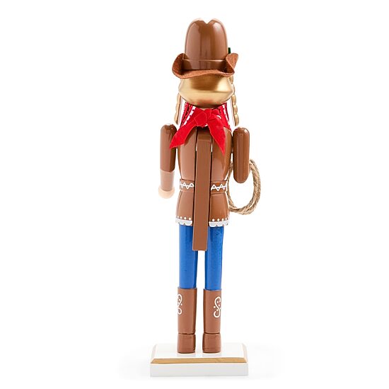 North Pole Trading Co. 12" Cowgirl Wood Christmas Nutcracker