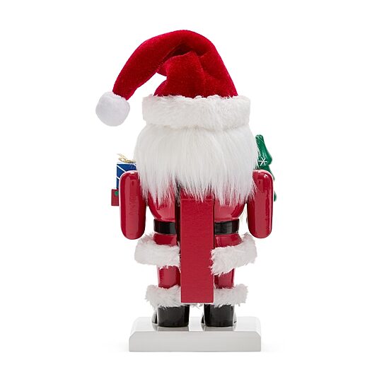 North Pole Trading Co. 7" Santa Wood Christmas Nutcracker