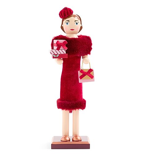 North Pole Trading Co . Wood Christmas Nutcracker In Red