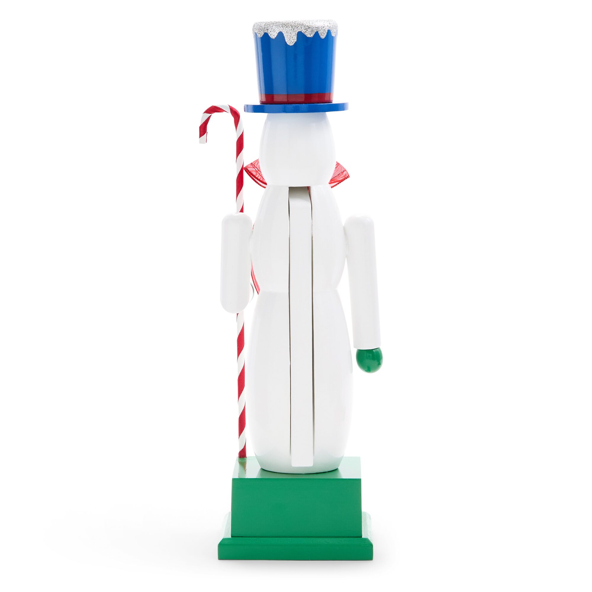 North Pole Trading Co. 12" Snowman Advent Wood Christmas Nutcracker
