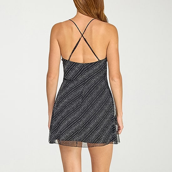 Trixxi Womens Juniors V Neck Sleeveless A-Line Dress