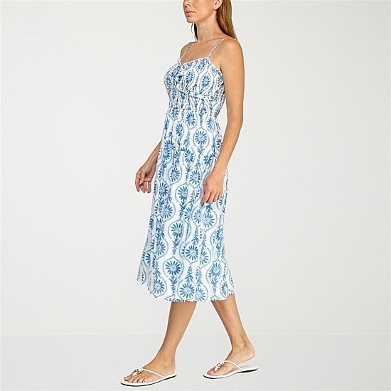 Trixxi Womens Midi Sweetheart Neck Sleeveless Paisley Fit + Flare Dress