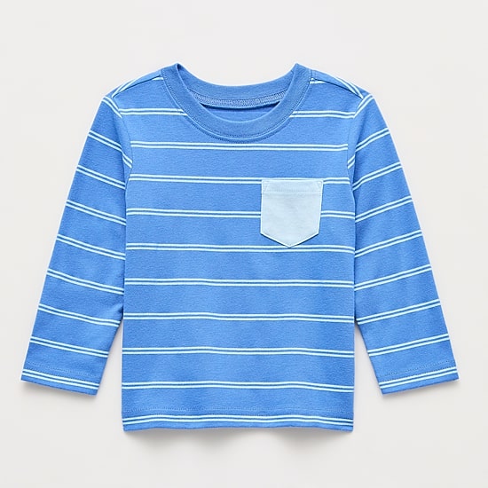 Okie Dokie Baby Boys Crew Neck Long Sleeve T-Shirt