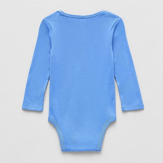 Okie Dokie Baby Unisex Crew Neck Long Sleeve Rib Bodysuit