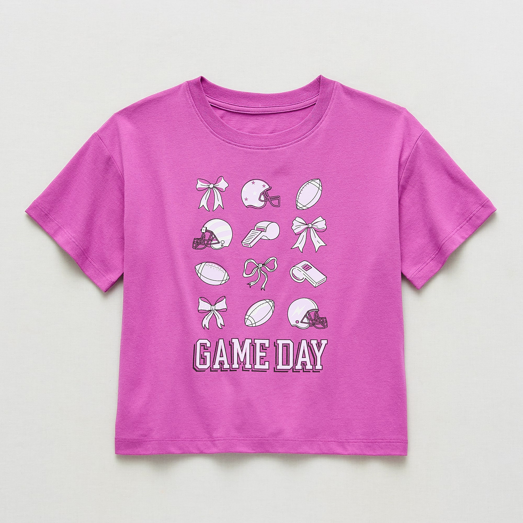 Xersion Little & Big Kid Girls Crew Neck Short Sleeve Regular Fit Graphic T-Shirt