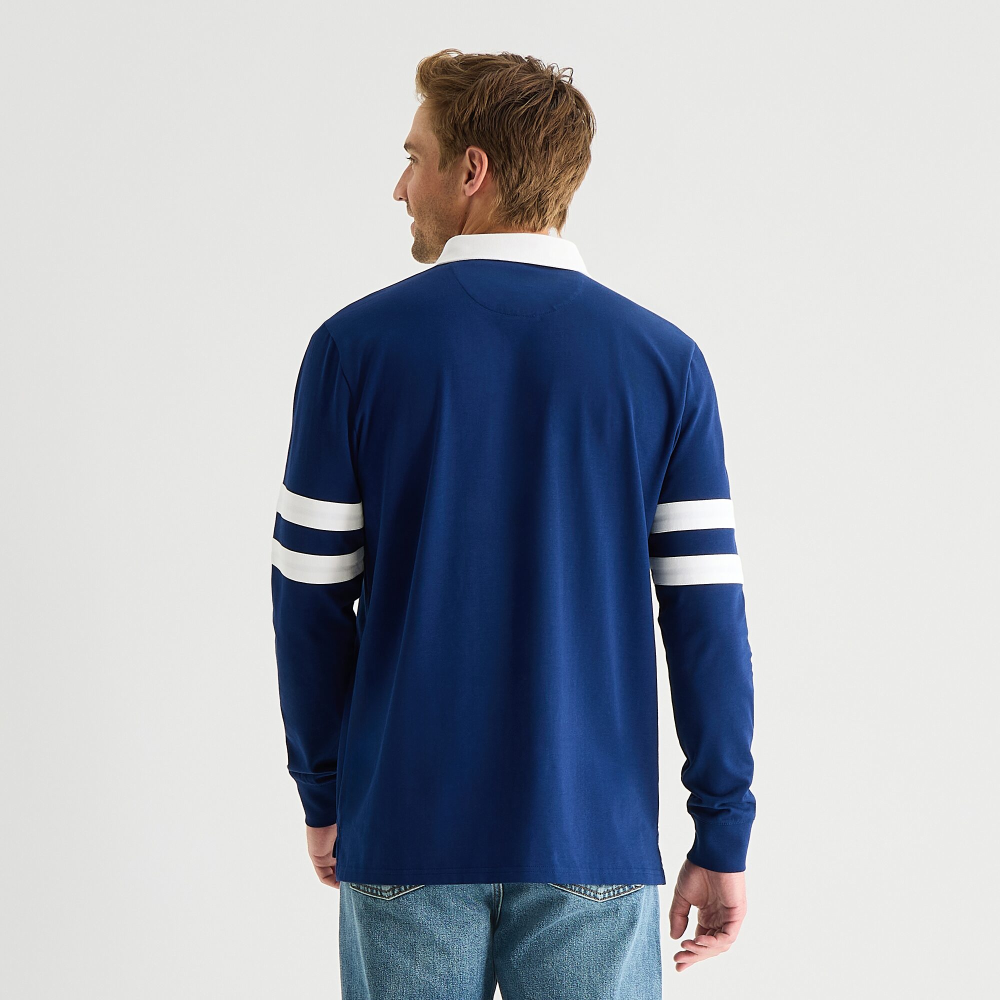 St. John's Bay Rugby Mens Classic Fit Long Sleeve Polo Shirt