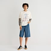 Arizona Mens Baggy Skater Fit 16" Denim Short