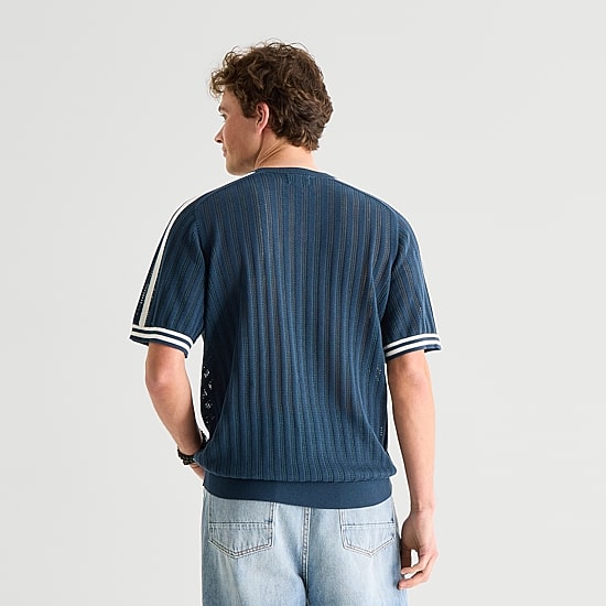 Arizona Mens V Neck Short Sleeve Pullover Sweater