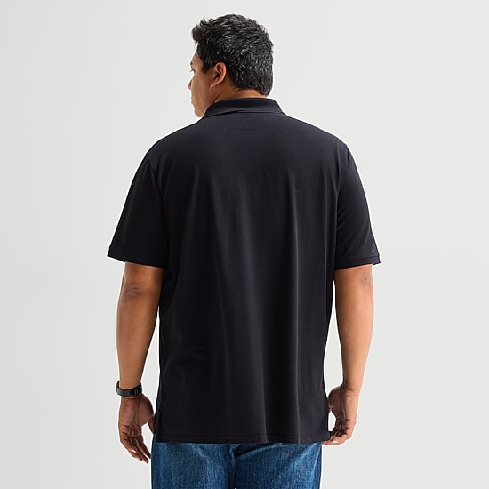 St. John's Bay Premium Stretch Big and Tall Mens Classic Fit Short Sleeve Polo Shirt