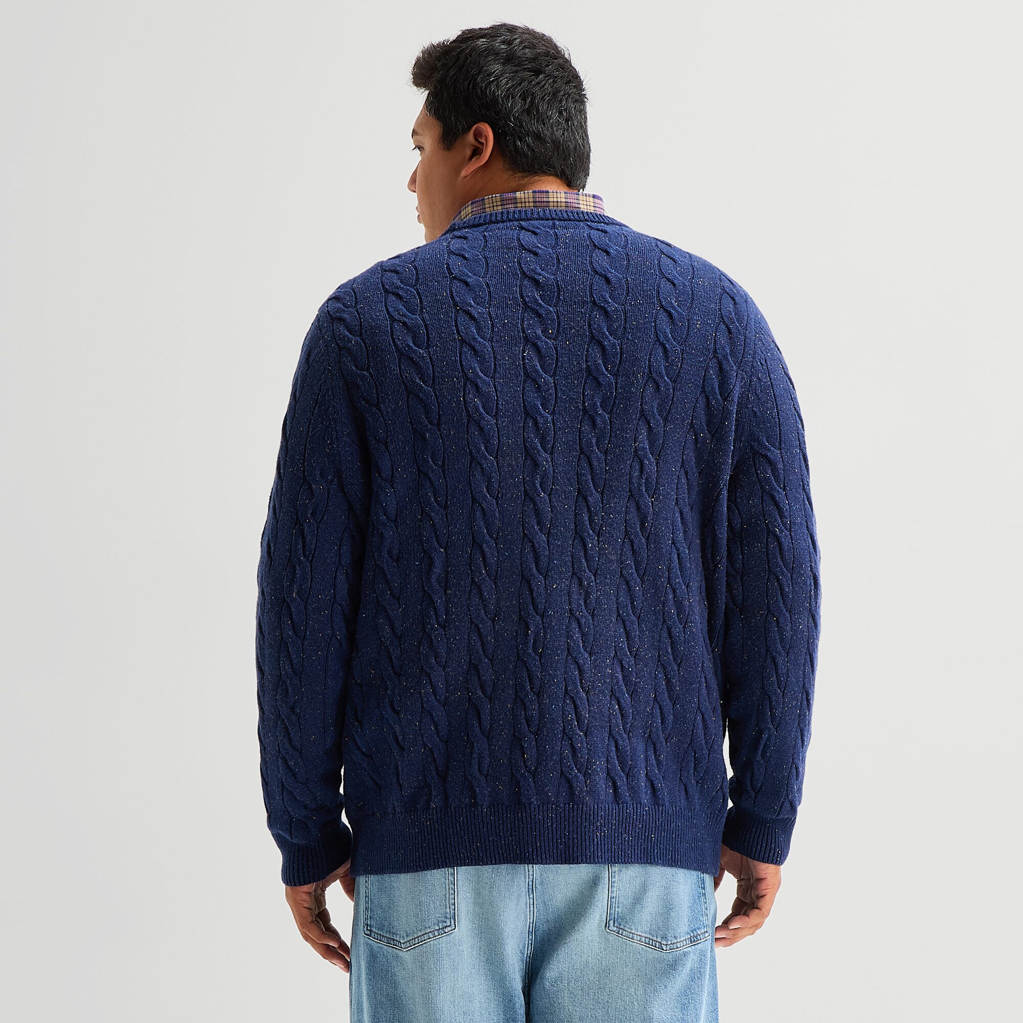 St. John's Bay Cable Big and Tall Mens Crew Neck Long Sleeve Pullover Sweater