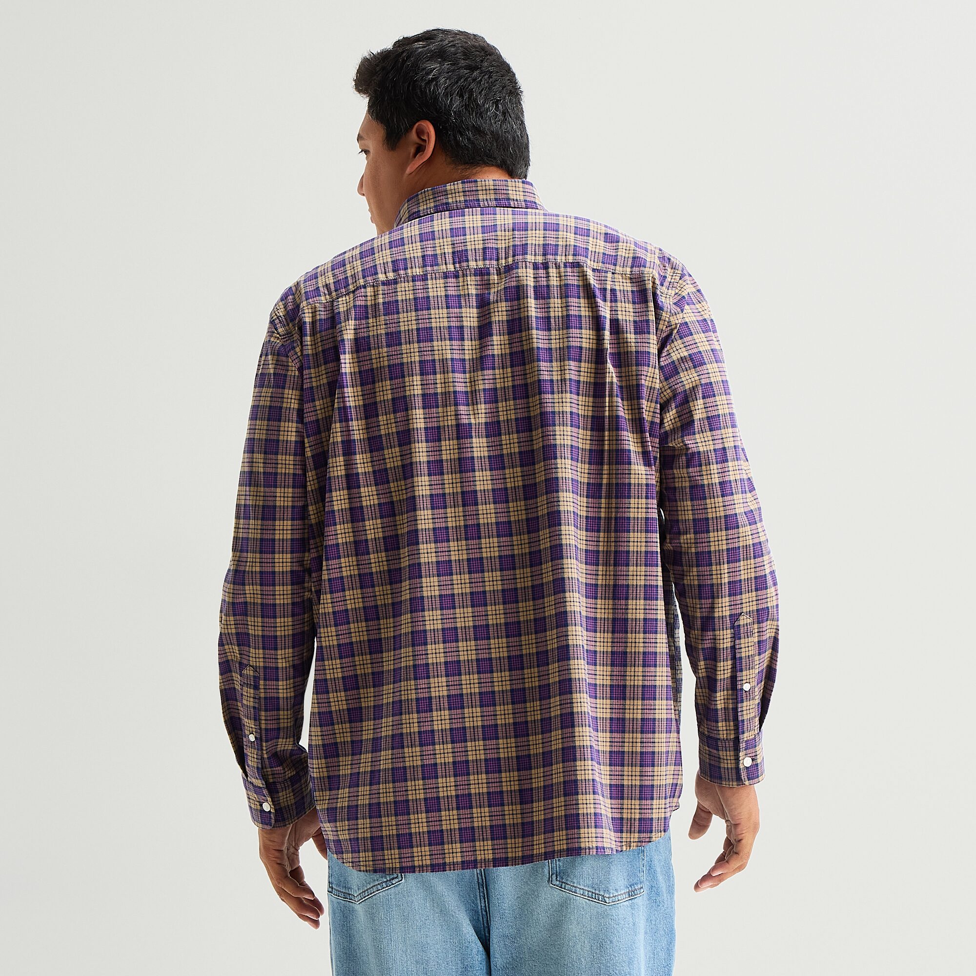 St. John's Bay Everyday Stretch Mens Long Sleeve Classic Fit Big and Tall Button-Down Shirt