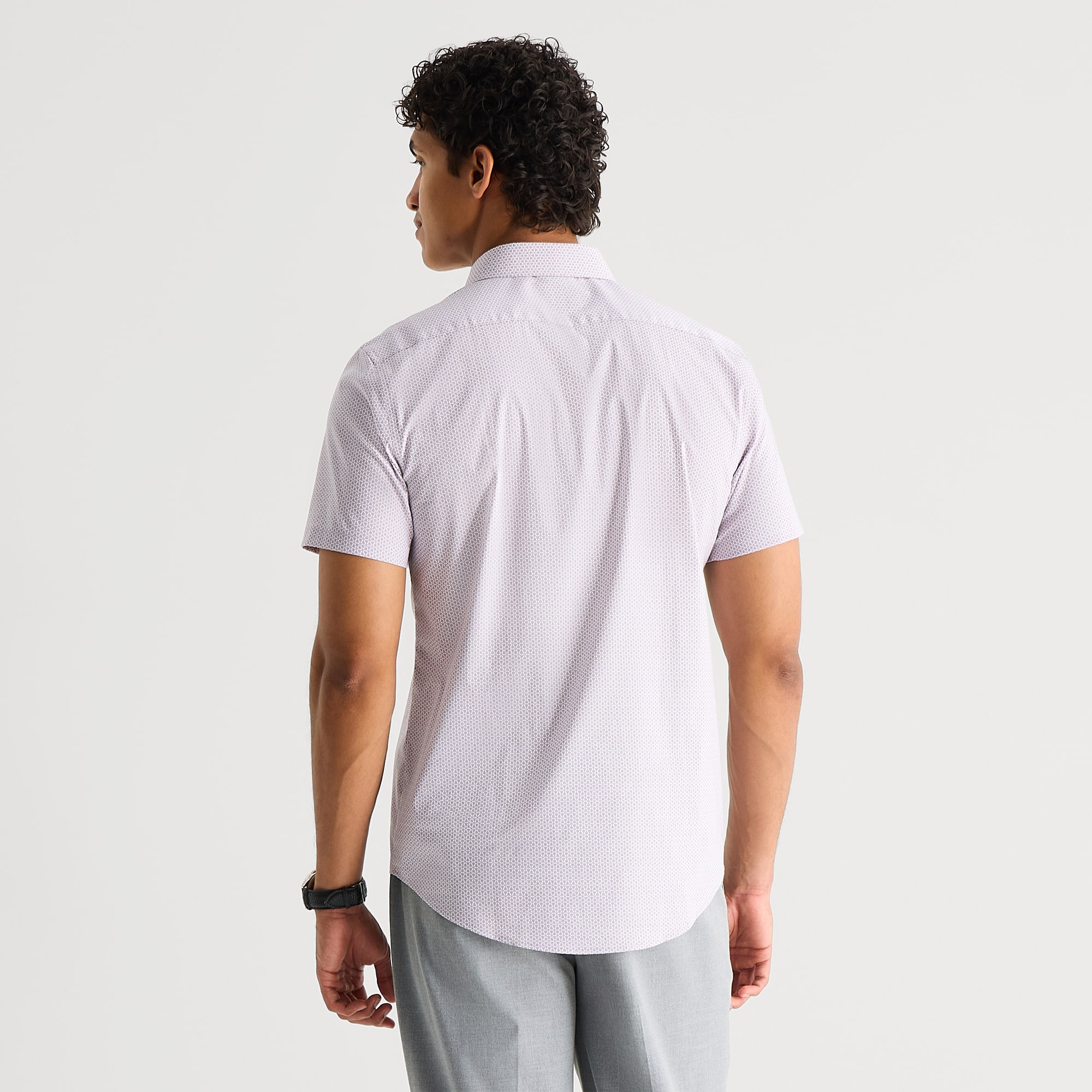 J. Ferrar Ultra Comfort Mens Short Sleeve Regular Fit Wrinkle Free Button-Down Shirt