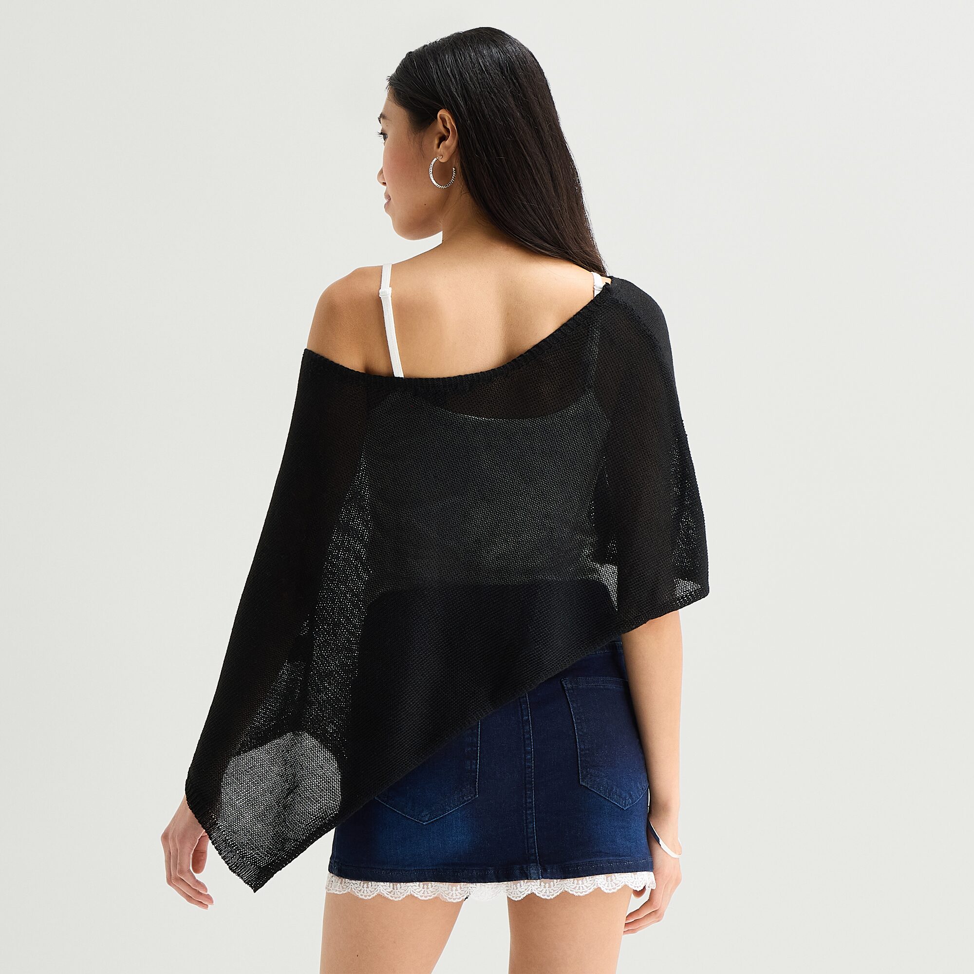 Forever 21 Juniors Womens Asymmetrical Neck Long Sleeve Pullover Sweater