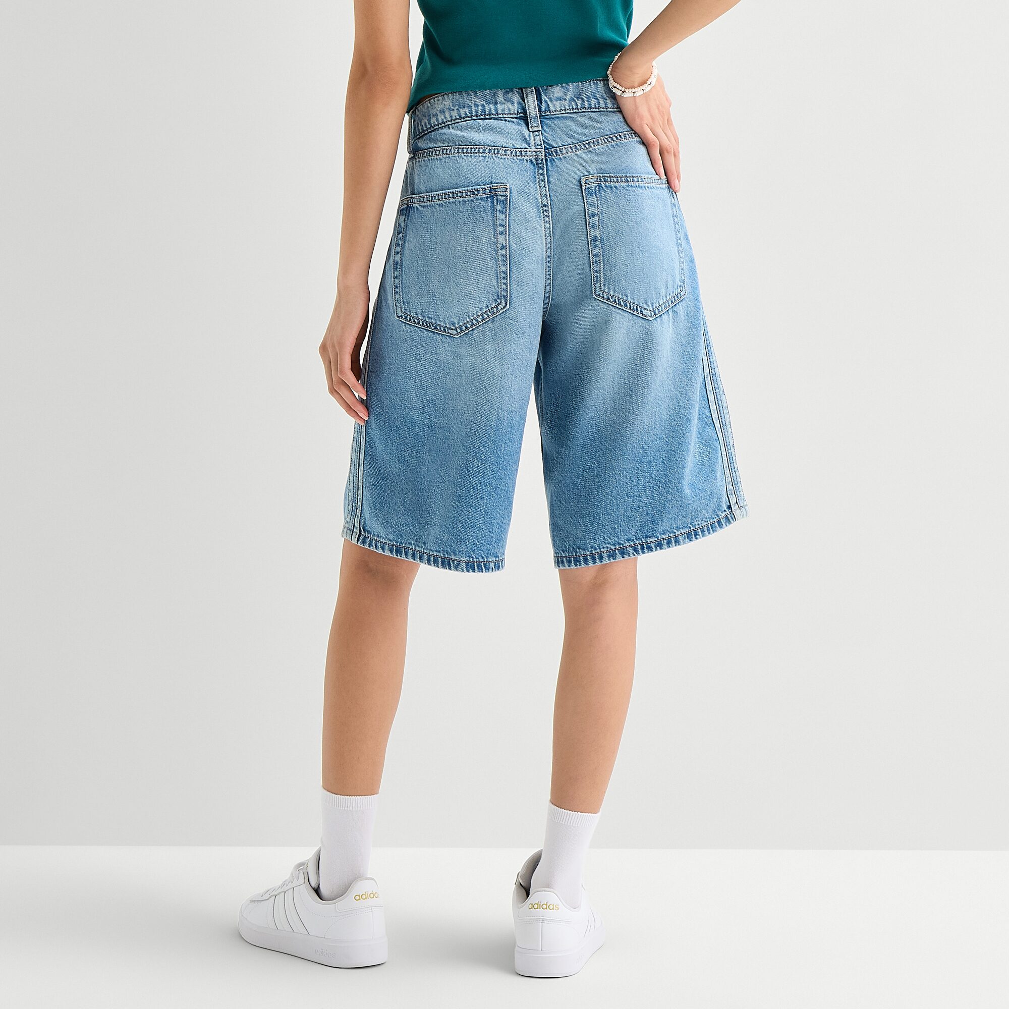 Arizona Womens 12" Low Rise Juniors Denim Short