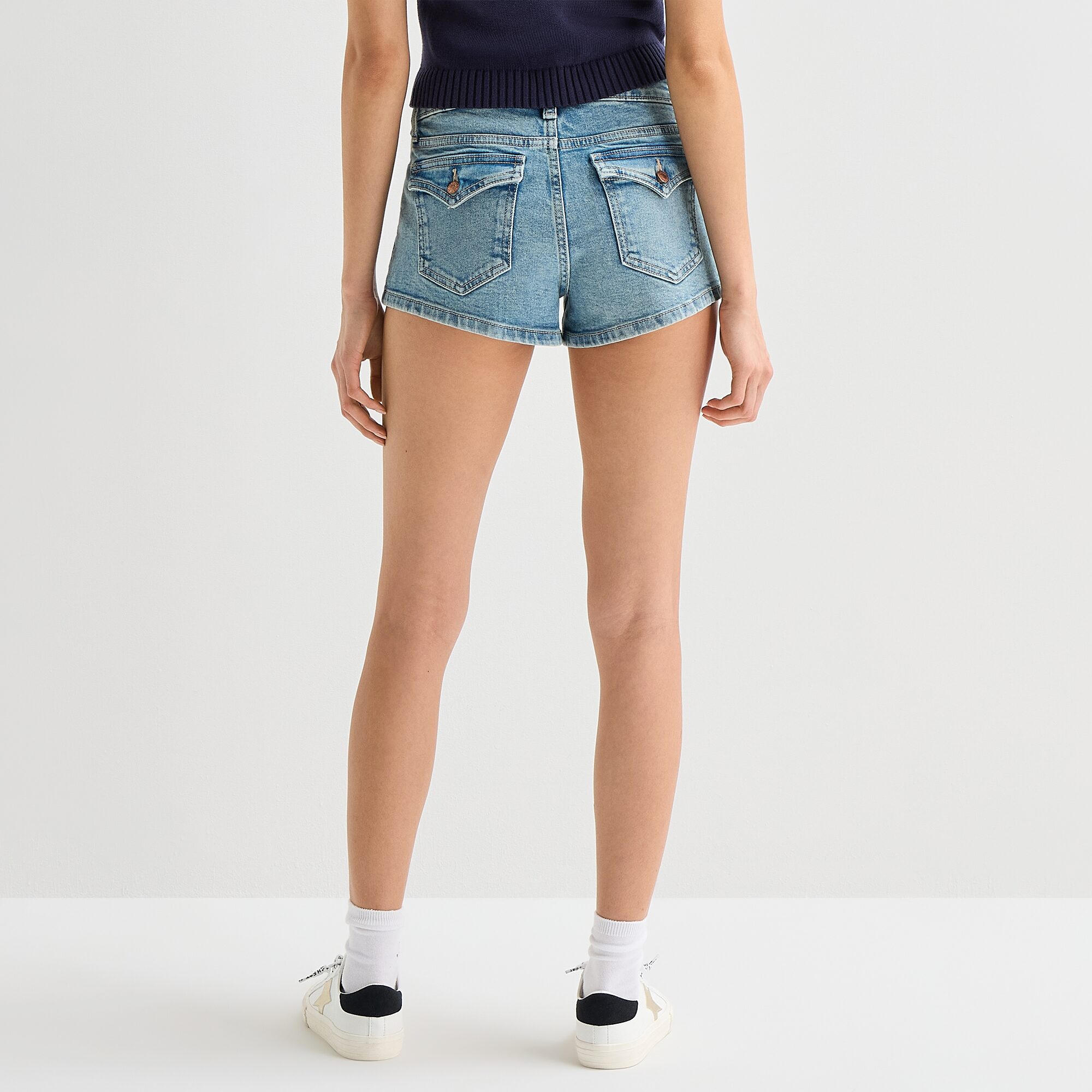 Arizona Womens 2 1/2" Mid Rise Juniors Denim Short