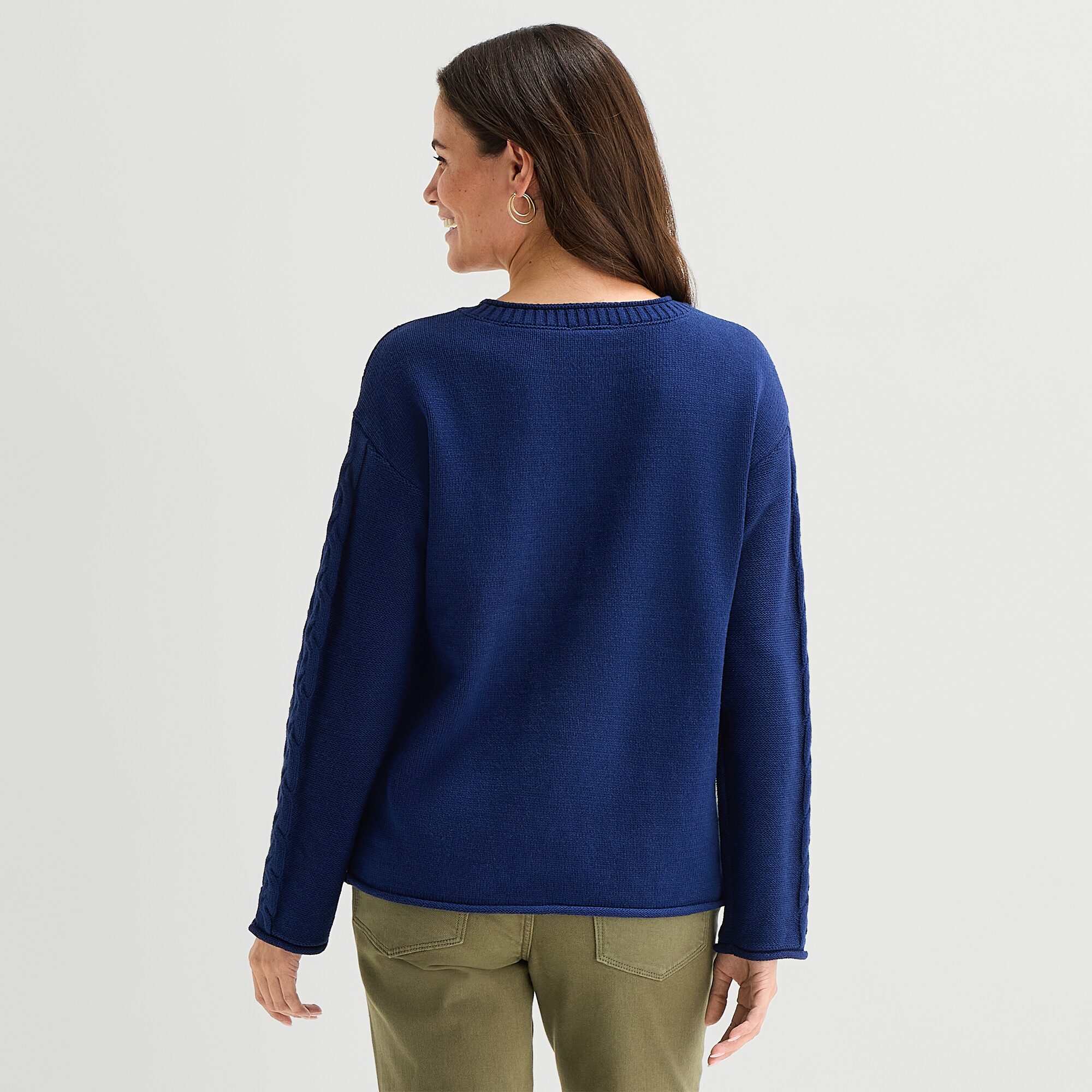 St. John's Bay Womens V Neck Long Sleeve Pullover Sweater