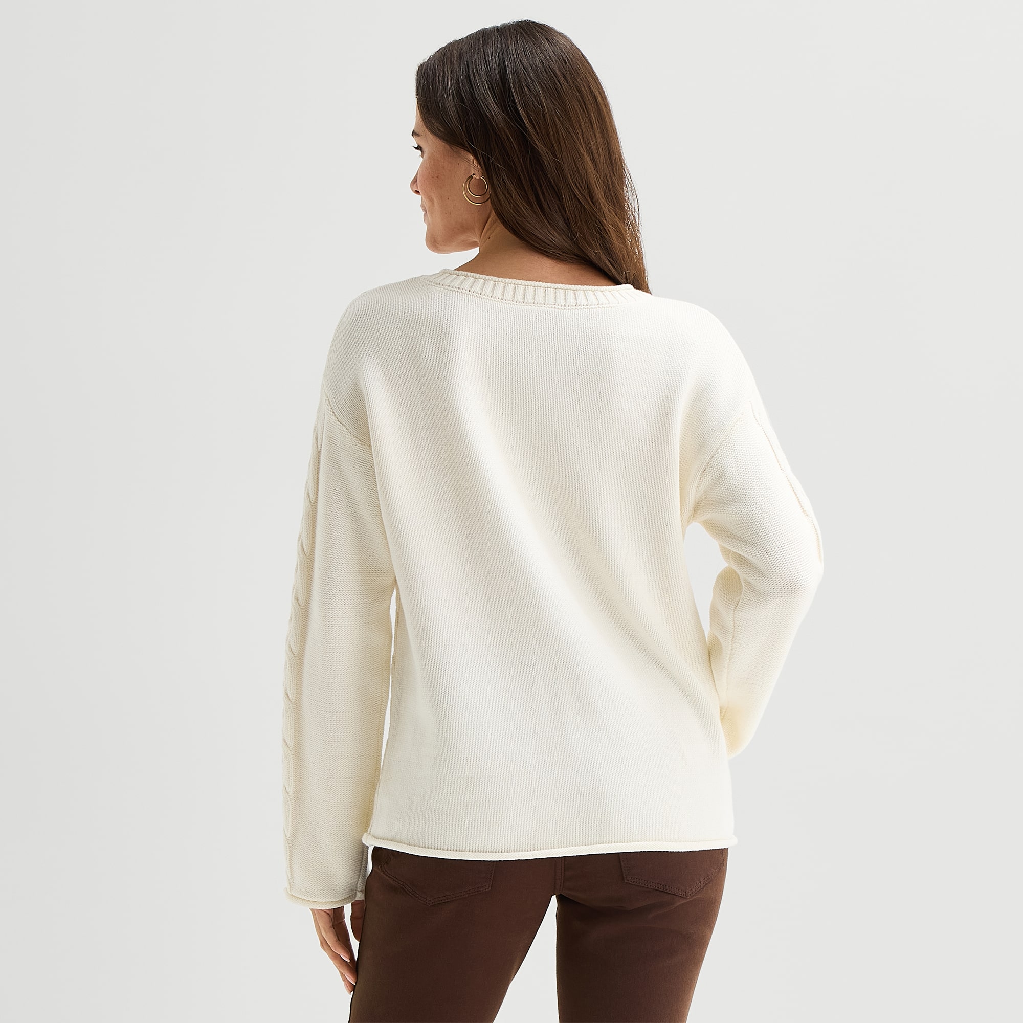 St. John's Bay Womens V Neck Long Sleeve Pullover Sweater