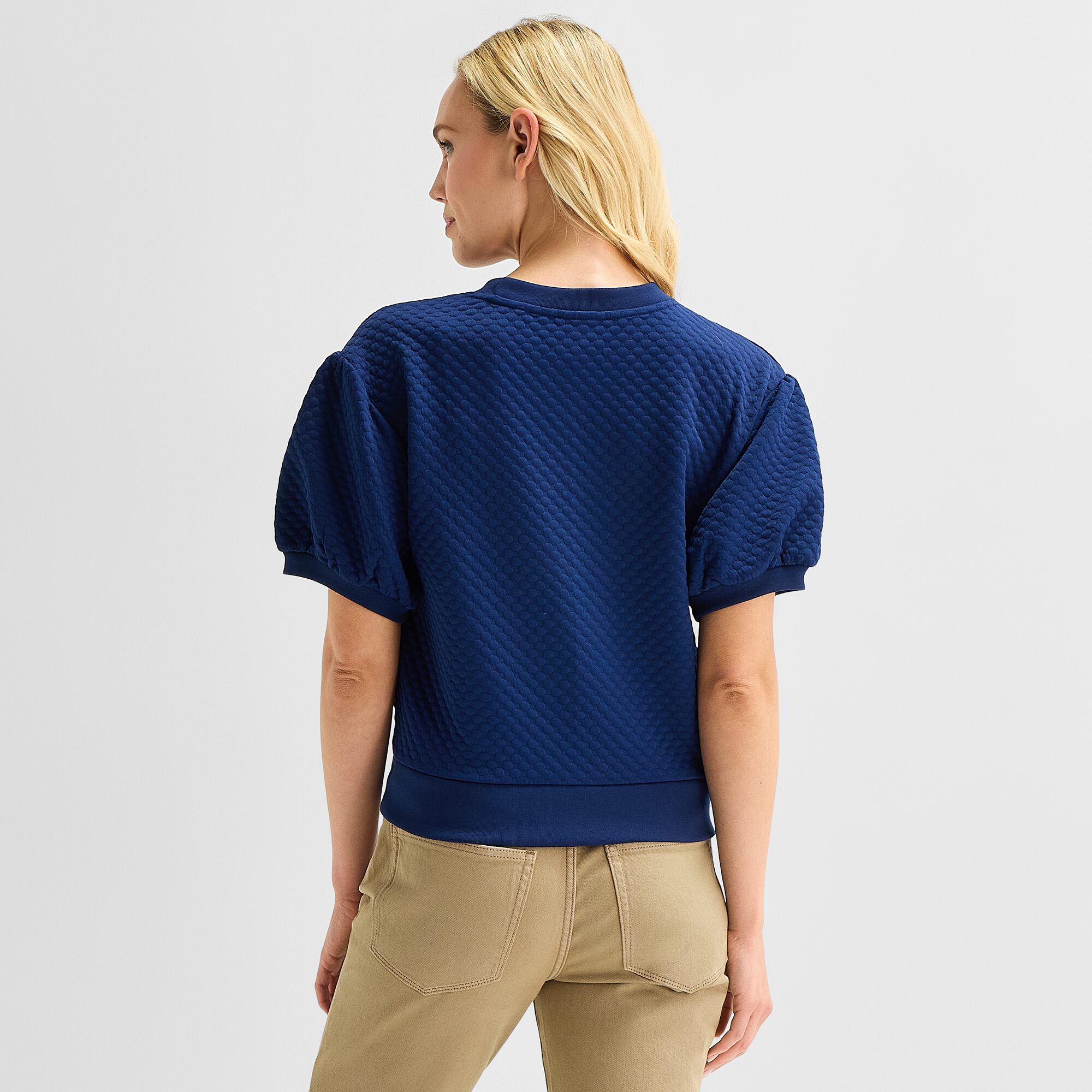 St. John's Bay Womens Crew Neck Short Sleeve Sweatshirt