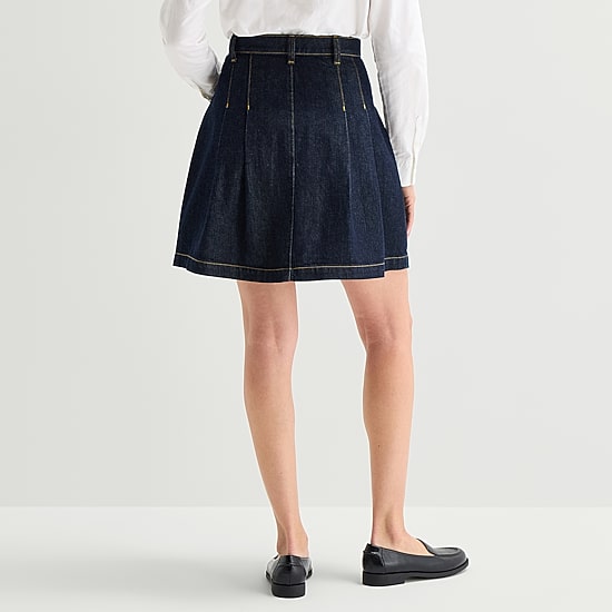 St. John's Bay Womens High Rise Denim Skirt