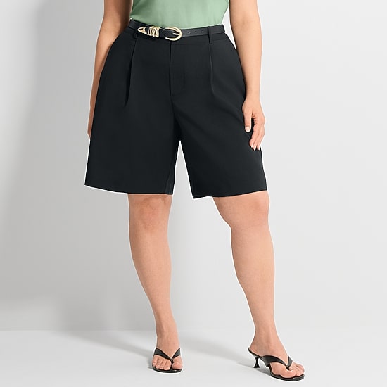 Ashley Graham Women's Plus Dressy Jort