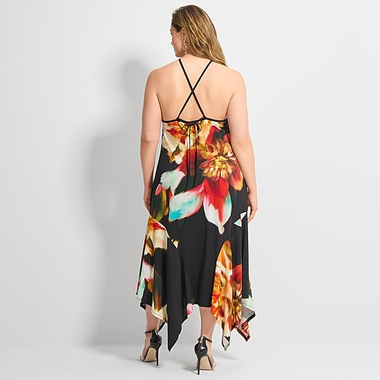 Ashley Graham Womens Keyhole Maxi Dress