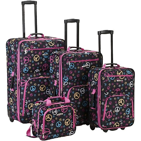 Rockland Fashion Print 4-pc. Softside Luggage Set-