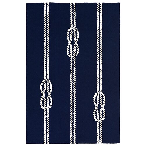 Liora Manne Capri Ropes Hand Tufted Indoor Outdoor Rectangular Area Rug, One Size, Blue