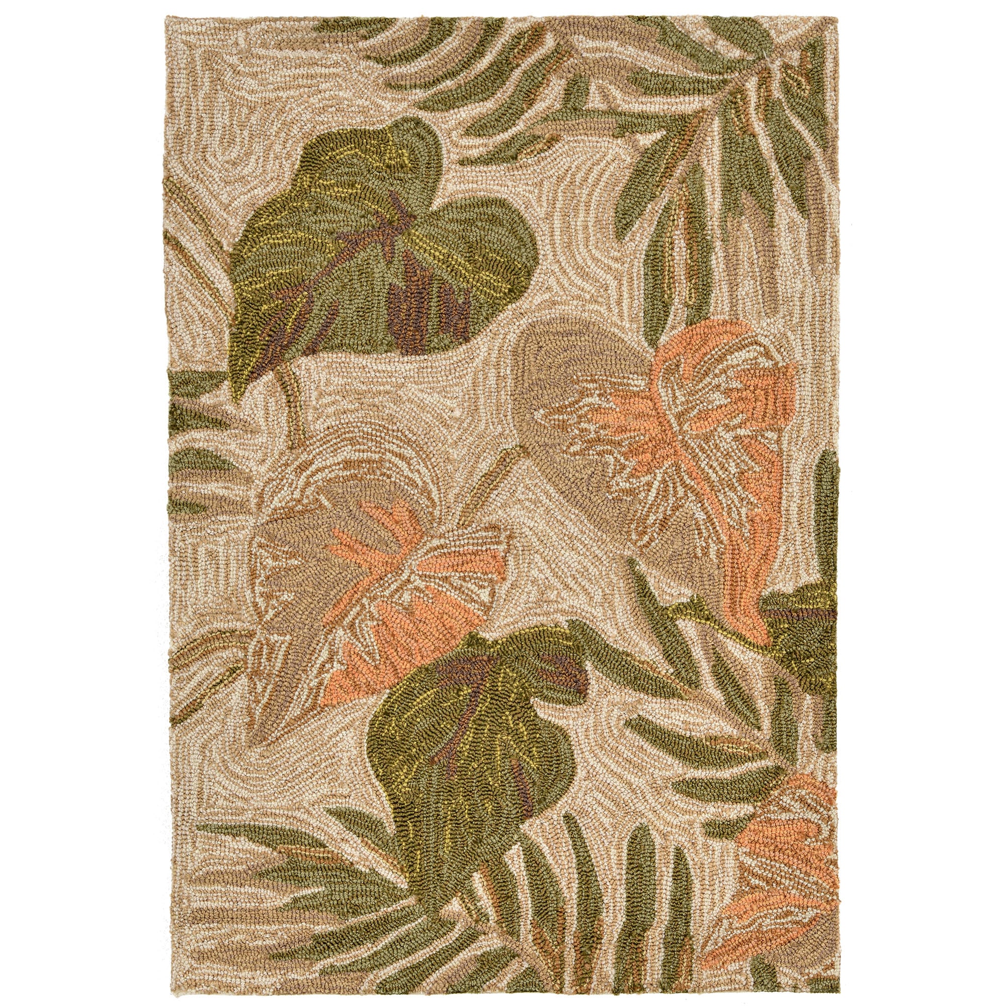 Liora Manne Ravella Tropical Leaf Hand Tufted Indoor Outdoor Rectangular Accent Rug